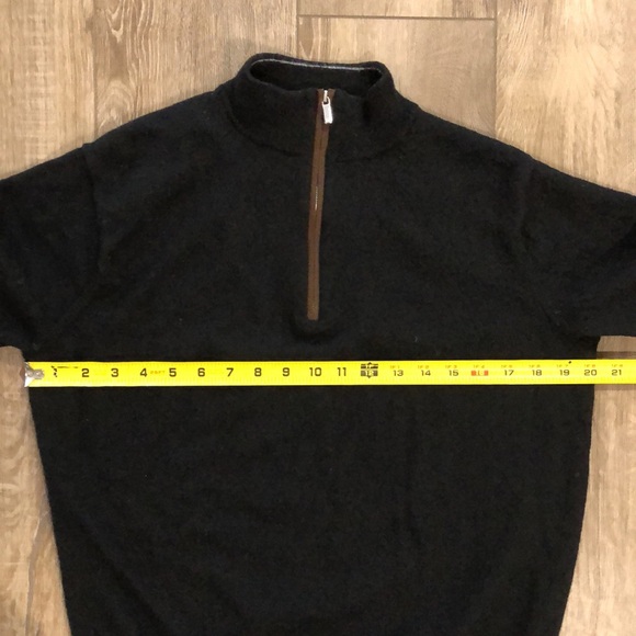 PETER MILLAR ‘Autumn Crest’ Merino Wool & Lyocell 1/4 Zip Sweater - Picture 8 of 9